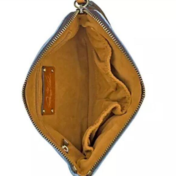 Patricia Nash Rosley Denim Wristlet w/Leather Trim - Picture 3 of 8